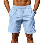 Men's Lightweight Linen-Blend Beach Shorts - Relaxed Fit 5-Inch Casual Shorts | WW-2