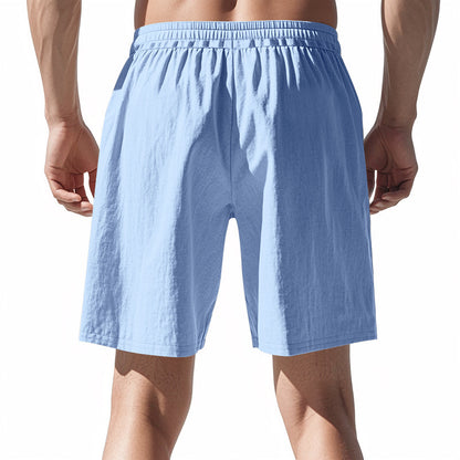Men's Lightweight Linen-Blend Beach Shorts - Relaxed Fit 5-Inch Casual Shorts | WW-2