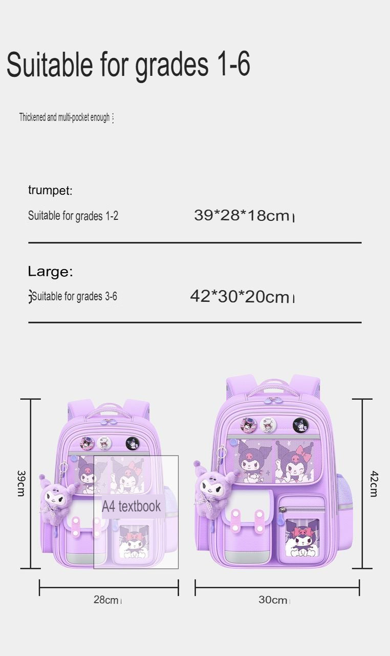 Kulomi Kids’ School Backpack – Lightweight, Ergonomic & Spine-Support Design for Children | 1-602