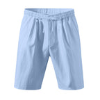 Men's Lightweight Linen-Blend Beach Shorts - Relaxed Fit 5-Inch Casual Shorts | WW-2