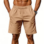 Men's Lightweight Linen-Blend Beach Shorts - Relaxed Fit 5-Inch Casual Shorts | WW-2