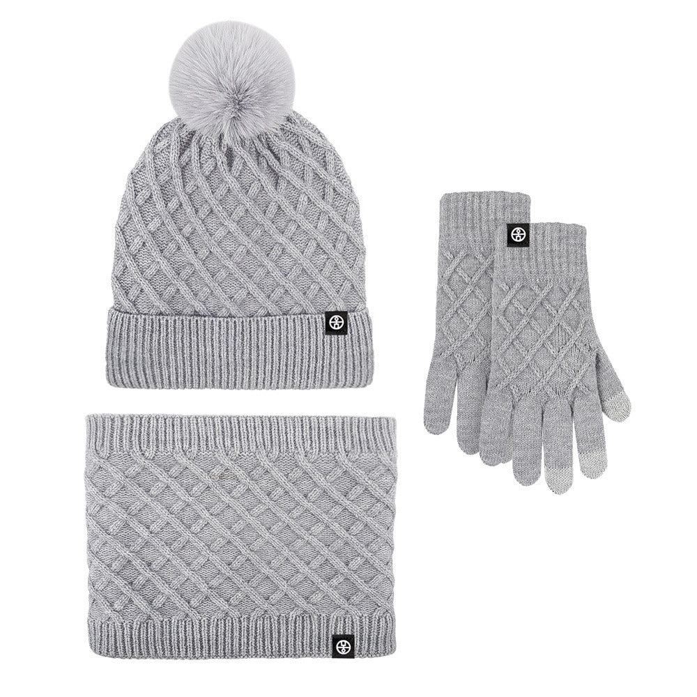 Winter Beanie Hat Scarf Gloves Set Unisex Winter Warmer Fleece Lined Knit Hats Scarf Gloves Set | 121620