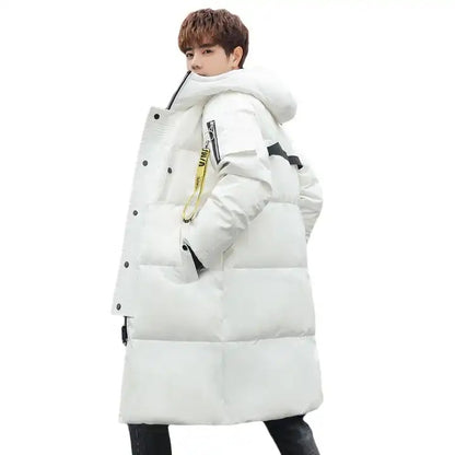 Men Warm Long Parka Casual Coat Zipper Padded Puff Jacket | 550