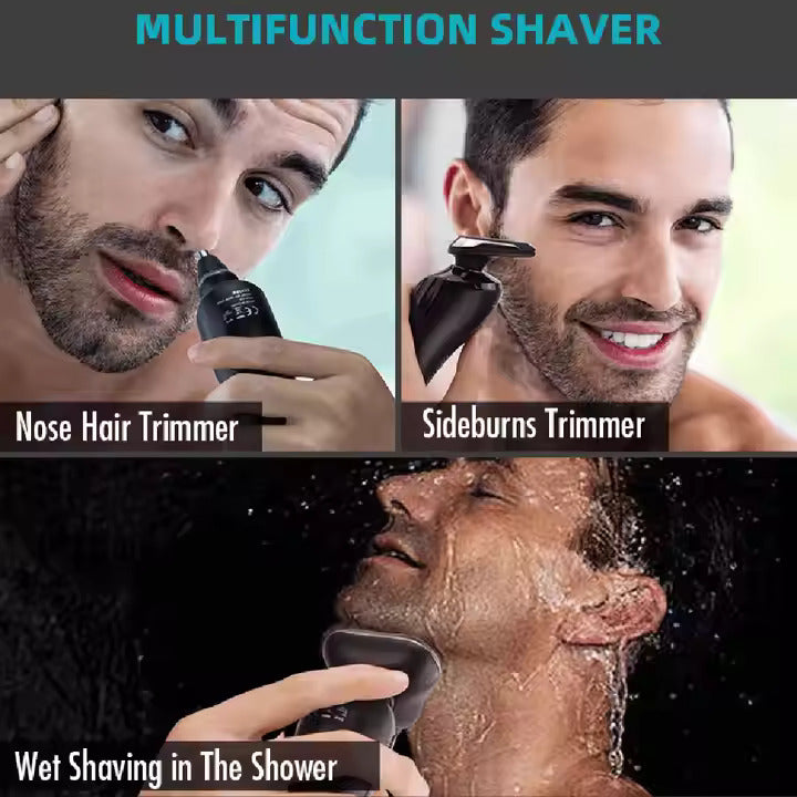 3-in-1 Men's Grooming Set Waterproof USB Rechargeable Electric Shaver & Razor | RSM-1505