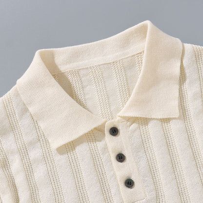 High Quality Summer Men's Knitted Short Sleeve Comfortable & Breathable Polo Shirt | POLO1