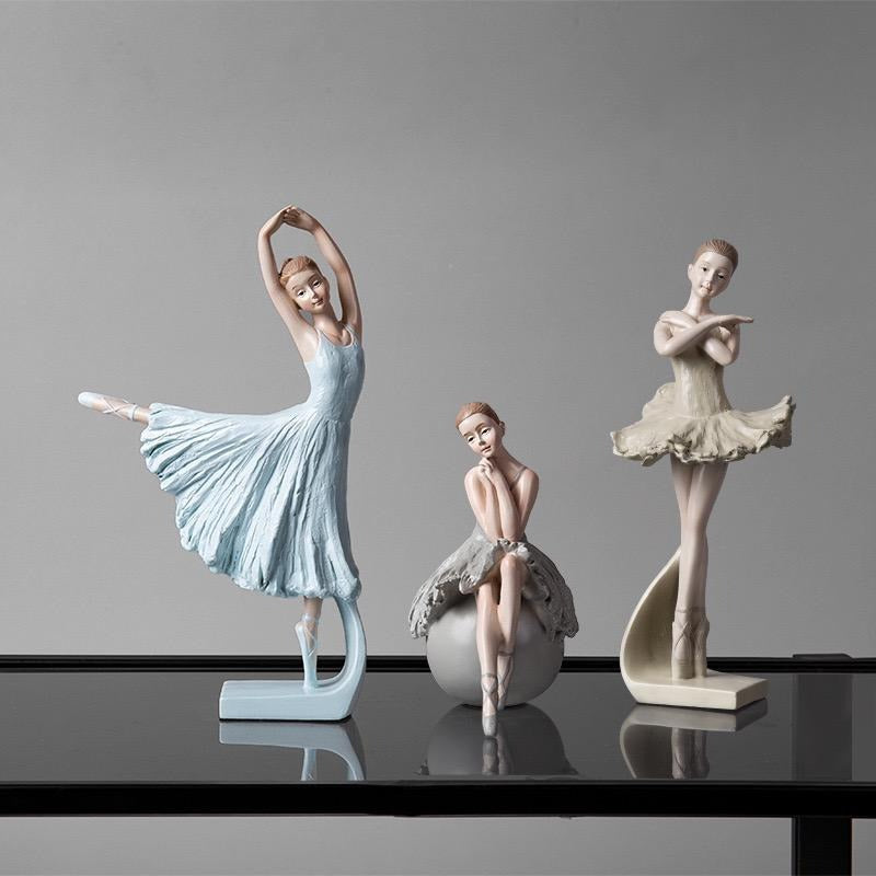 Modern Resin Ballet Girl Figurine Elegant Sculpture for Home Décor & Gifts | RRW2030