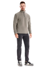 Men’s Fleece Pullover Sweatshirts | Autumn-Winter 2025 Europe Fashion | Half-Zip Stand Collar Tops | HD08