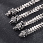Men’s Viking Animal Bracelet Wolf, Eagle, Snake Stainless Steel Bracelet | KB179515-MZOZ