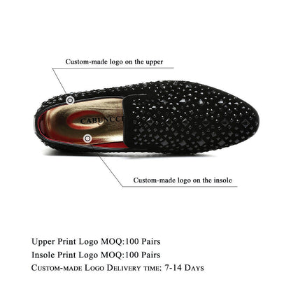 Men's Diamond Wingtip Loafers Causal Wedding Dress Shoes | A2362