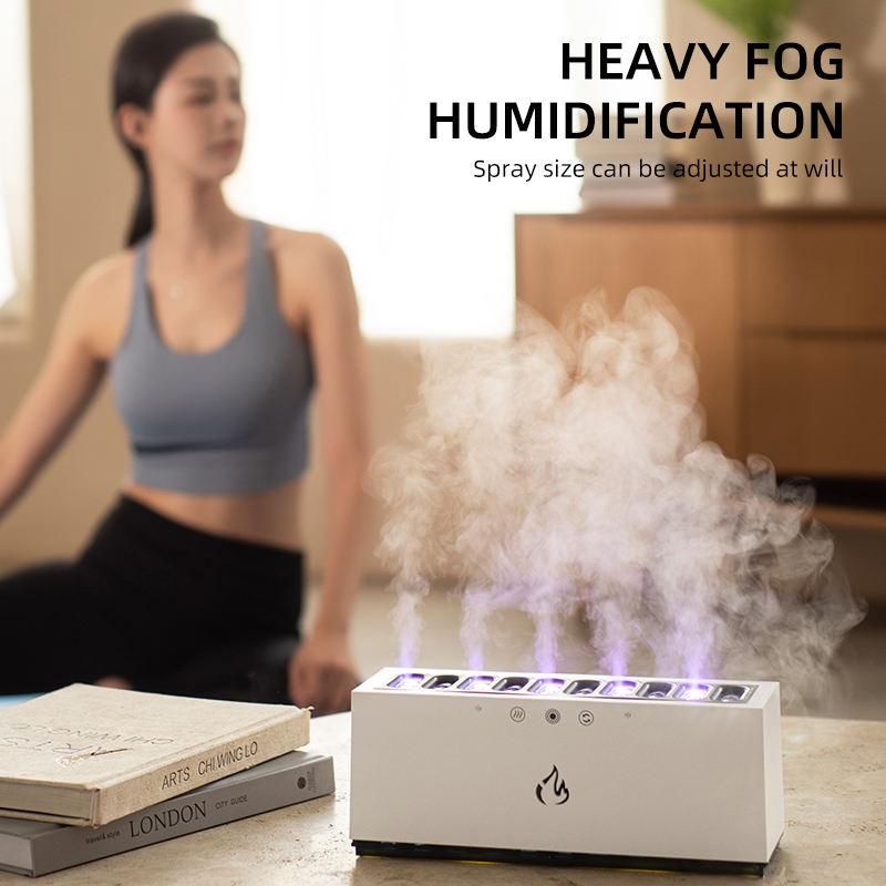 New Design 10 Nozzle Humidifier & Aroma Diffuser Dynamic Sound Pickup USB H2O Essential Oil Air Humidifier | KJR-273