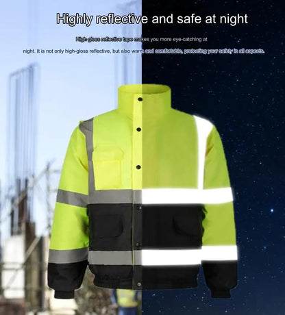 High Visibility Hi-Vis Reflective Safety Fleece Jackets – Warm Winter Workwear | GHVP211&218