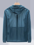 Men's UPF 50+ Sun Hoodie – Lightweight Zip-Up w/ Pockets | Moisture-Wicking & Breathable | 2208