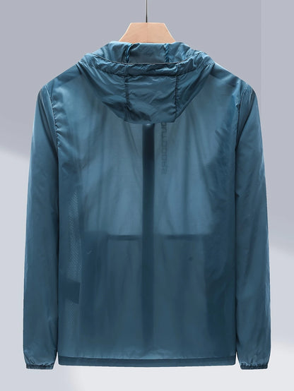 Men's UPF 50+ Sun Hoodie – Lightweight Zip-Up w/ Pockets | Moisture-Wicking & Breathable | 2208