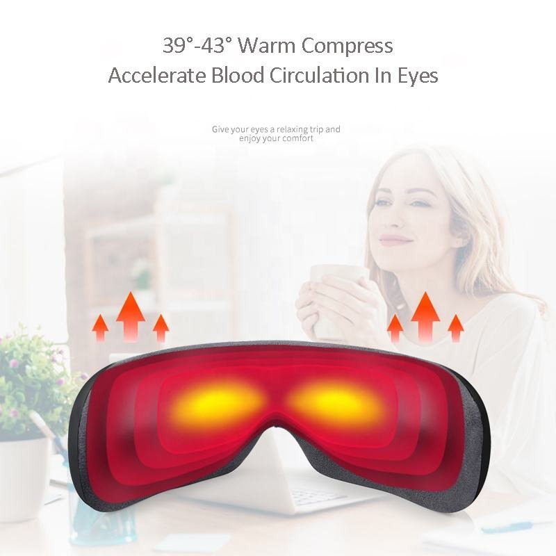 Eye Care Massage Equipment Improve Sleep Relieve Eye Fatigue Wireless Smart Eye Massager With Heat Compression Electric Eye Massager | 10S-C