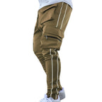 Men's Casual Drawstring Joggers Elastic Waist Cargo Pants Trousers Hip Hop Sweatpants | CK838