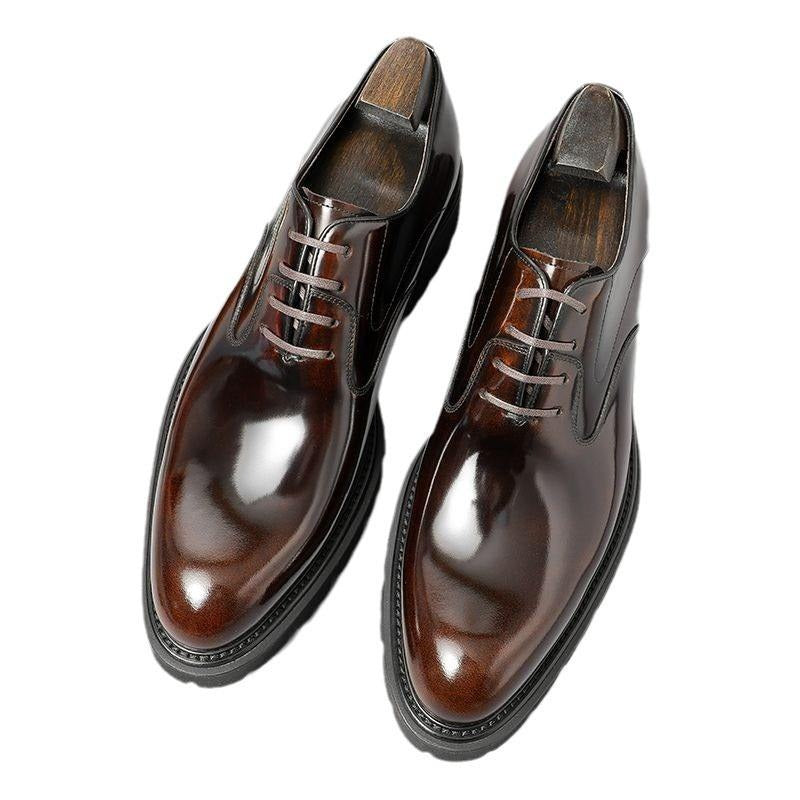 Men's Genuine British Leather Premium Dress Shoes for Suits Luxury Business Oxford Boots