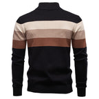 Men’s Half-Zip Mock Neck Knitted Sweater – Slim Fit Pullover for Autumn & Winter | Y245