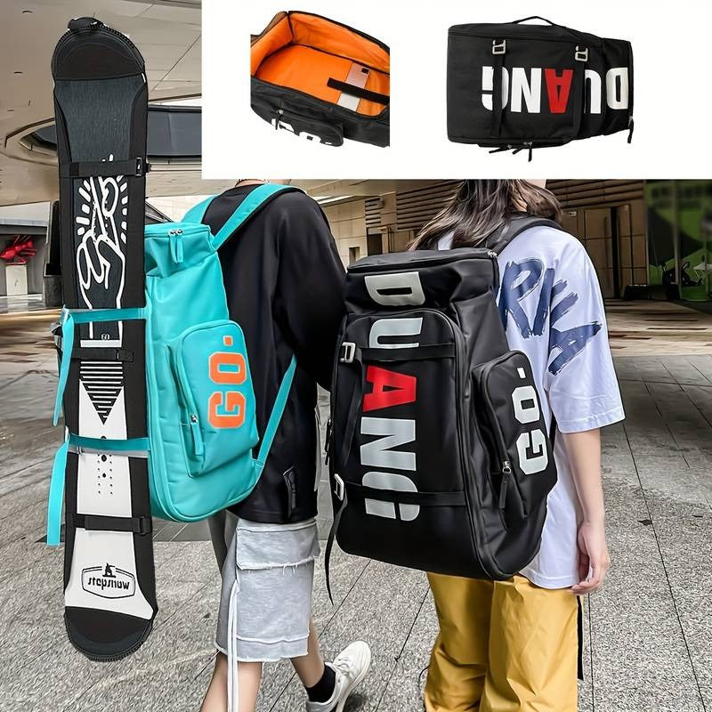 Zaini da trekking di grande capacità, zaini da giorno per esterni, borse da viaggio estetiche con tasche multiple, borsa da campeggio, skateboard e sci | 2C101 