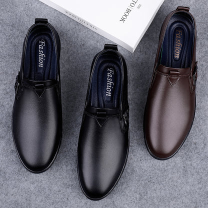 Men Driving Breathable Flats Casual Shoes Wedding Slip on loafers Leather Shoes | 23008