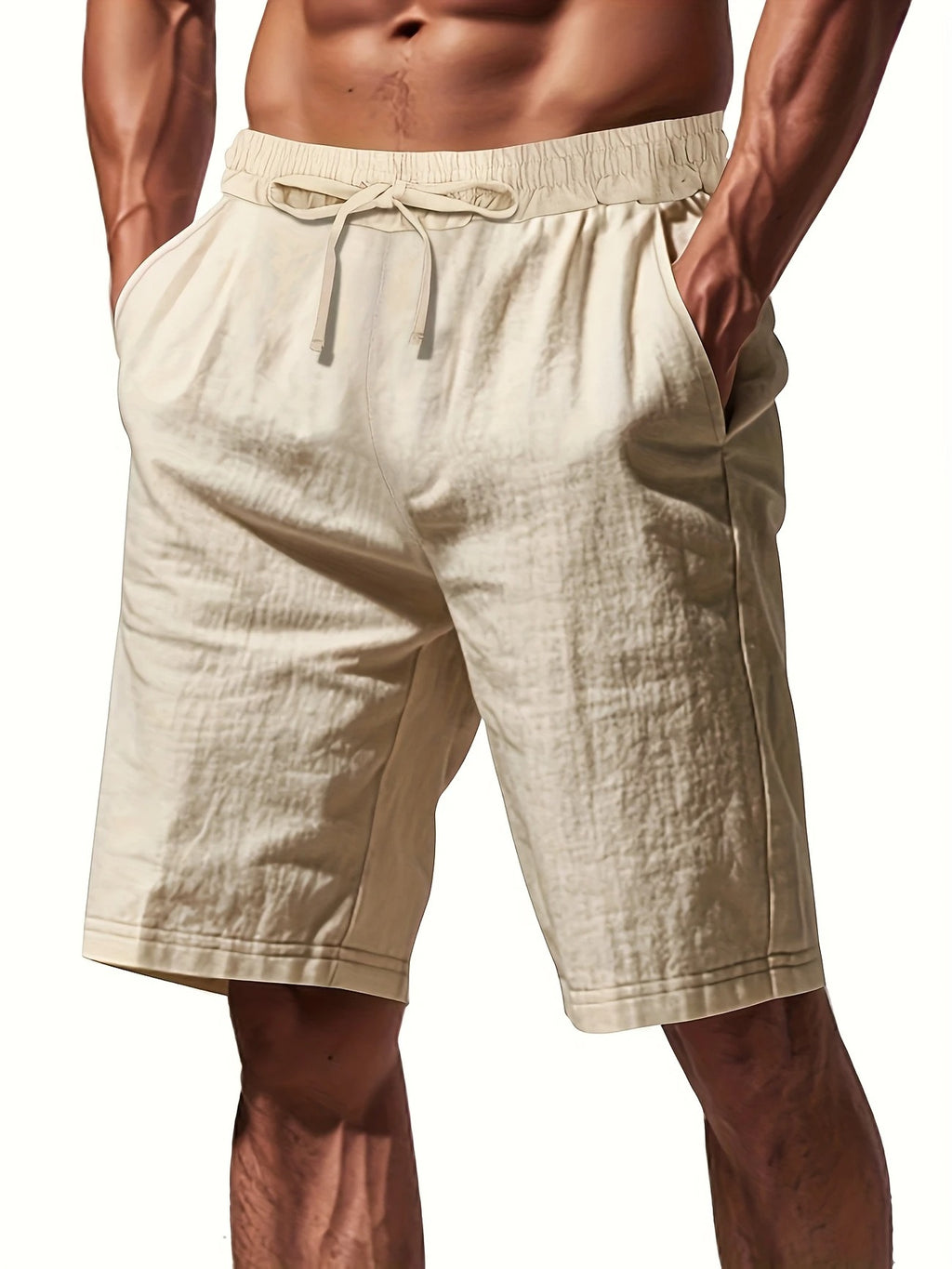 Breathable Men's Linen Shorts – Lightweight Summer Beach & Sport Casualwear| YFY-WW-2