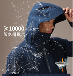 Dixiang Men's 3-in-1 Waterproof Hiking Jacket | 8000mm Seam-Taped Shell with White Goose Down Inner Layer | All-Season Outdoor Coat | J24688