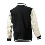 Men's Winter Color-Blocked Woolen Baseball Jacket Casual & Stylish Fashion Coat | 77162