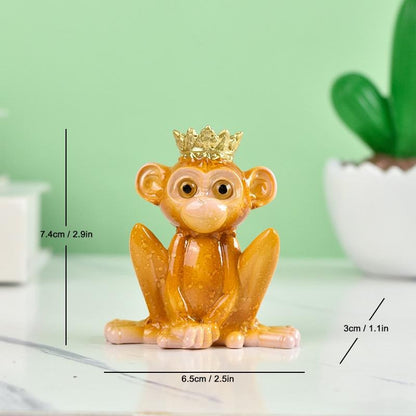 Yoga Monkey Resin Ornaments Pastoral Animal Decorations for TV Cabinet Hall or Wine Cabinet | QW60