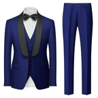 Men's Premium Suit Casual Regular Smart Fit 3 Pieces Prom Tuxedo Shawl Lapel Wedding Party Groomsmen Suits (Blazer + Vest + Pants) | 601