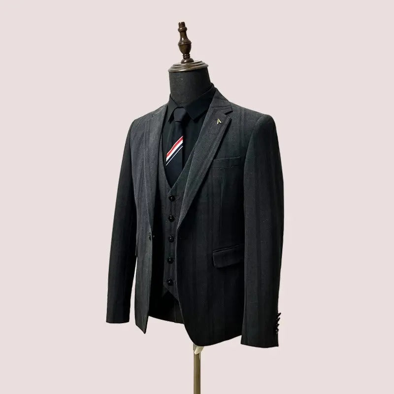 Men's Premium Linen 3-Piece Suit - Formal Blazer for Weddings & Business | 978