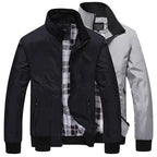 Men Solid Color Zipper Jackets Stand Collar Casual Outwear Tops Coat Jacket | S1268