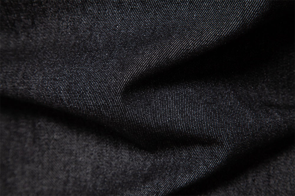 Men’s Washed Denim Shirt – Long Sleeve 100% Cotton Casual Button-Up Top | 6025