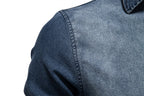 Men's Slim-Fit Denim Shirt - 2025 Spring Casual Long Sleeve Top | 6036