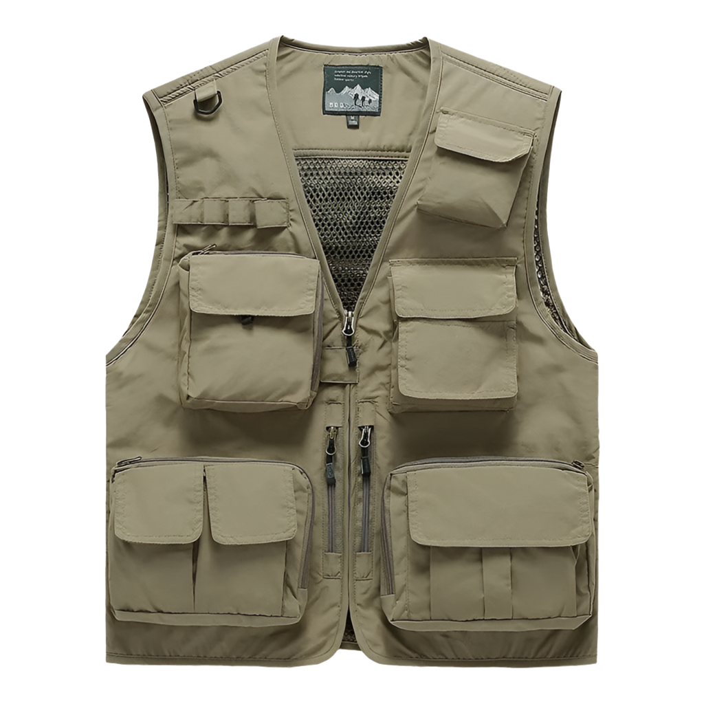 Gilet cargo multitasche da uomo, maglione da pesca per arrampicata, campeggio, escursionismo, gilet estivo 