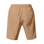 Men's Lightweight Linen-Blend Beach Shorts - Relaxed Fit 5-Inch Casual Shorts | WW-2