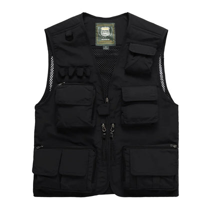 Men's Multi Pockets Cargo Waistcoat Fishing Jumper For Climbing Camping Hiking Summer Vest Top