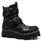 Men’s Genuine Leather Harley Motorcycle Boots | Anti-Slip Work Boots | 6618