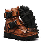 Men’s Genuine Leather Harley Motorcycle Boots | Anti-Slip Work Boots | 6618
