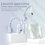 Summer Neck Fan Wearable Hands Free Bladeless Cooling Fans LED Colored Light 3 Speed 360° Wind Direction Adjustment Rechargeable Portable Air Con| S57