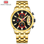 Men's Stainless Steel Watches Chronograph Watch Luxury Luminous Quartz Wristwatch | MF0352G