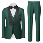 Men's Premium Suit Casual Regular Smart Fit 3 Pieces Prom Tuxedo Shawl Lapel Wedding Party Groomsmen Suits (Blazer + Vest + Pants) | 601