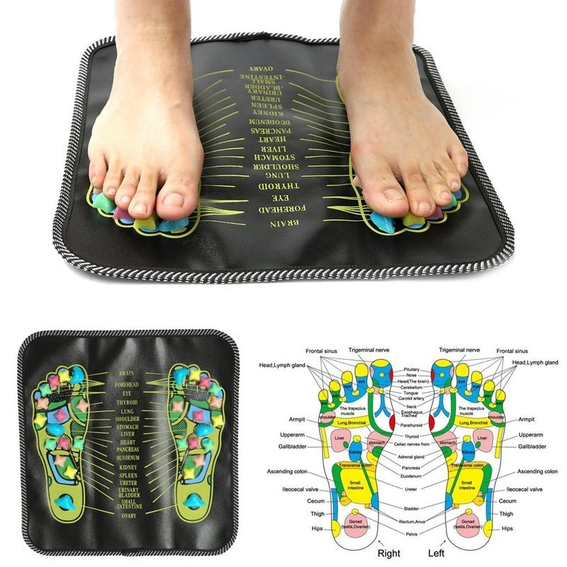 Comodo cuscino massaggiante per riflessologia plantare Walk Stone Square Foot Massager Cushion per rilassare il corpo e il dolore | 3535 