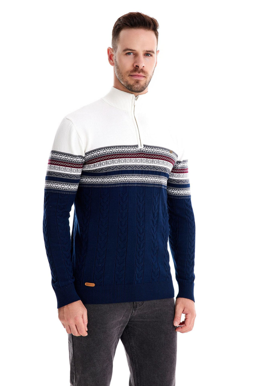 Men's Warm Winter Cotton Sweaters Ethnic Patterns Casual Sweater | M316