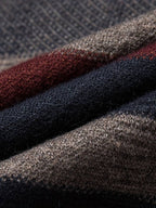 Men Cozy Color Block Sweater Softly Knitted Ultra-Stretchy Classic Crew Neck Sweatshirt | X05