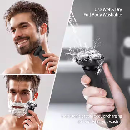 PRITECH Waterproof 3D Floating Beard Trimmer USB-C Rechargeable Wet & Dry Electric Shaver | RSM-1938