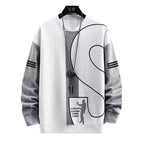 Polo Long Sleeve Shirt With Pant Golf Polo Shirt Sweater Set Casual Waffle Round Neck Top for Men