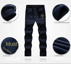 Men's Winter Tracksuit Fleece Lined Sweatshirt Hoodie Jacket Coat Pant Sweat Suit