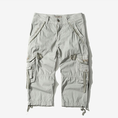 Pantaloncini cargo lunghi da uomo nuovi, pantaloni casual sotto il ginocchio | 5820 