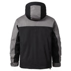 Men's Winter Down Jacket Color Block Puffer Coat Winter Cargo Down Camping Jackets |