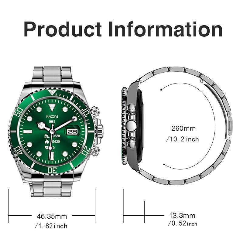 Men's Watch Steel Strap BT Call Smart Watch Rolex Style Business Sports Smart Watch | AW-12