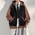 Men’s Casual Zipper Cardigan Jacket Woven Sports Hoodie Sweatshirt | JQN-3243